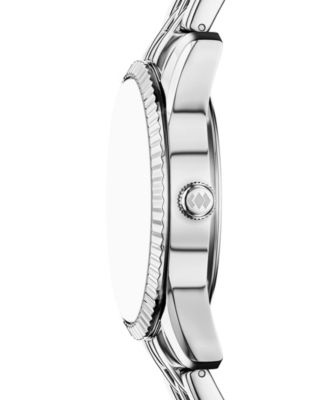 Women's Scarlette Three-Hand Day-Date Stainless Steel Watch, 34mm