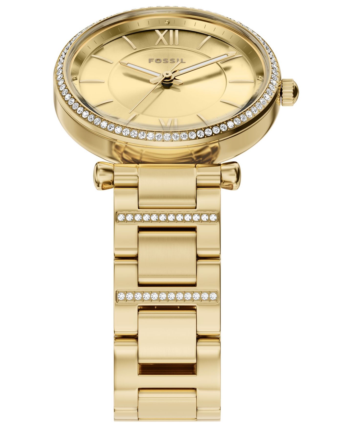 Женские часы Fossil Carlie Three-Hand Gold-Tone Stainless Steel Watch, 35mm — фото 5
