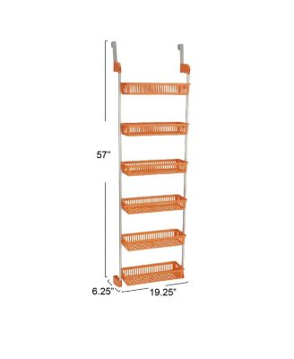 Over the Door Storage Rack, 6 Basket Door Organizer