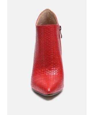 London Rag Womens Lolita Woven Texture Stiletto Boot