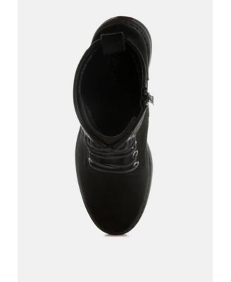 Womens Azalea Lace Up High Ankle Boots