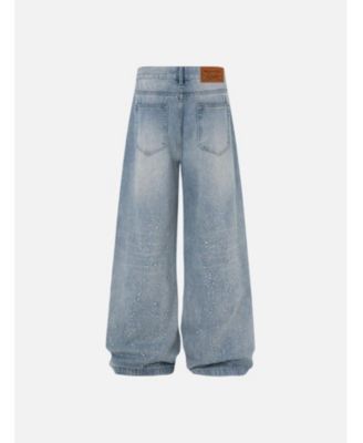 Women's Rhinestone Baggy Jeans