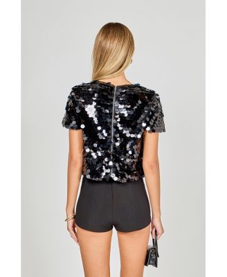 Women's Fisheye Sequins Top