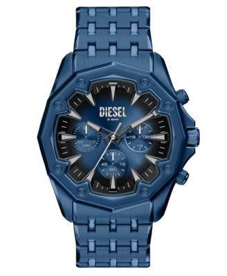 Men's Stinger Quartz Chronograph Blue Stainless Steel Watch, 46mm