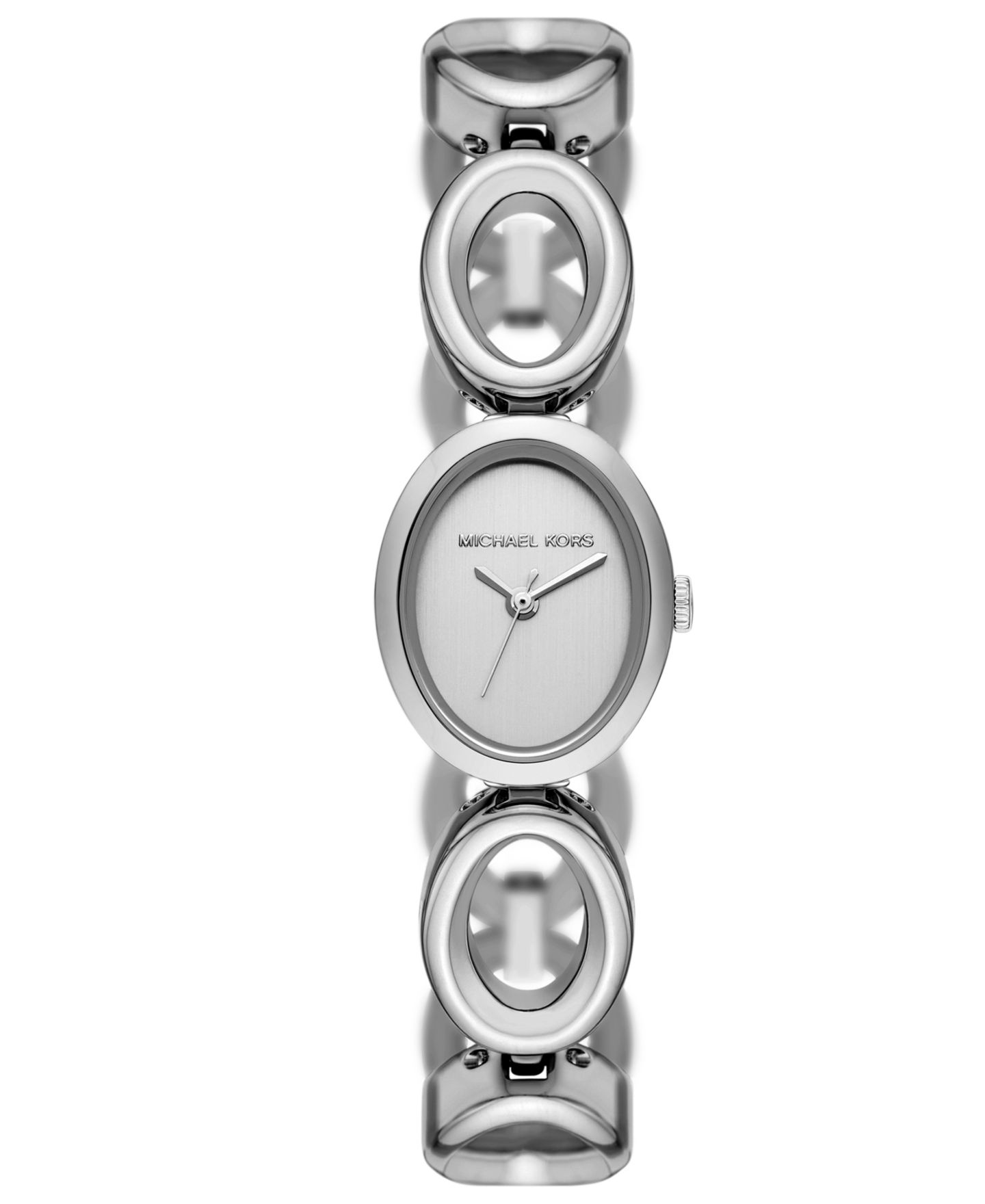 Женские часы Michael Kors Maude Three-Hand Silver-Tone Stainless Steel Watch, 22mm — фото 1