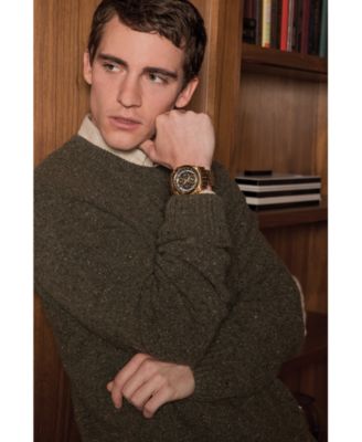 Men's Chronograph Precisionist Icon Gold-Tone Stainless Steel Bracelet Watch 47mm