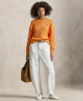 Women's Cable-Knit Crewneck Sweater