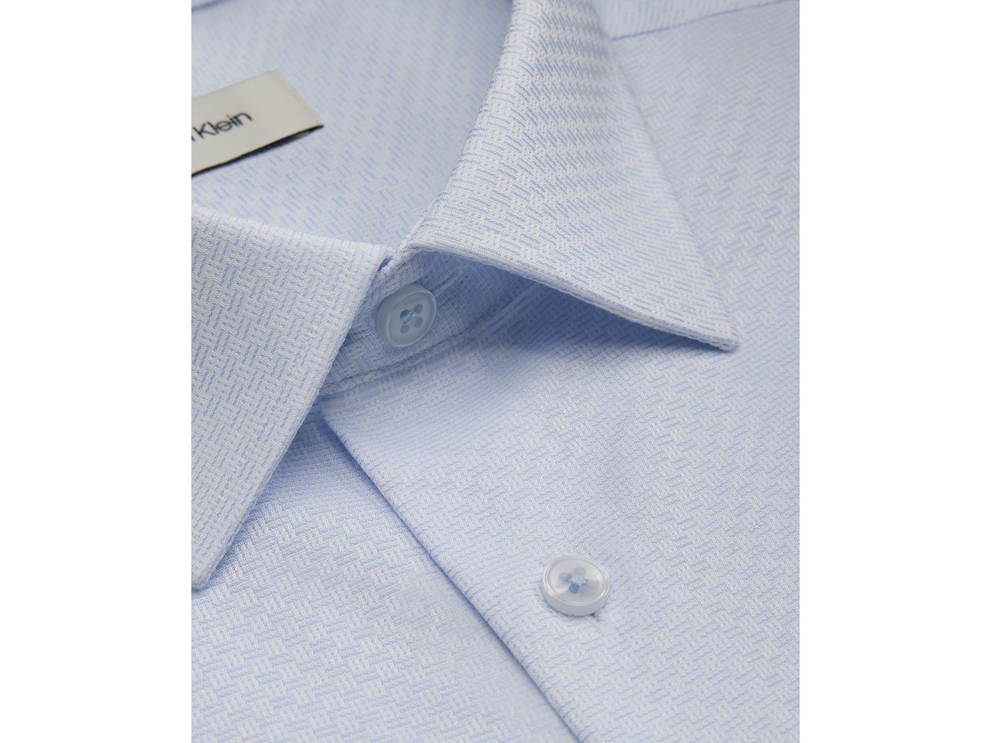 Мужская рубашка Calvin Klein Refined Cotton Stretch Shirt, Regular Fit, цвет: Синий — фото 4