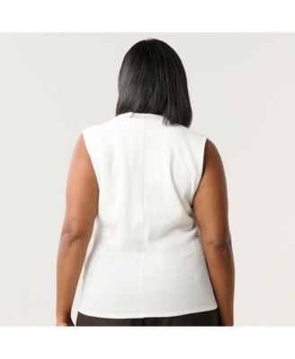 Plus Size Hadley Twist Front V-Neck Sleeveless Top