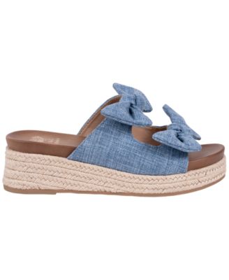 Women's Cosmos Double Bow Espadrille Wedge Sandals