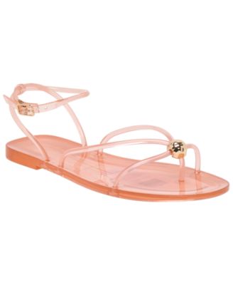 Women's Kenley Vinyl Strappy Jewelry Stud Flat Sandals