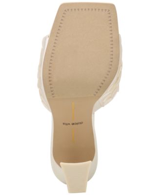 Women's Nandy Confetti Shell Embellished Slide High Heel Dress Sandals