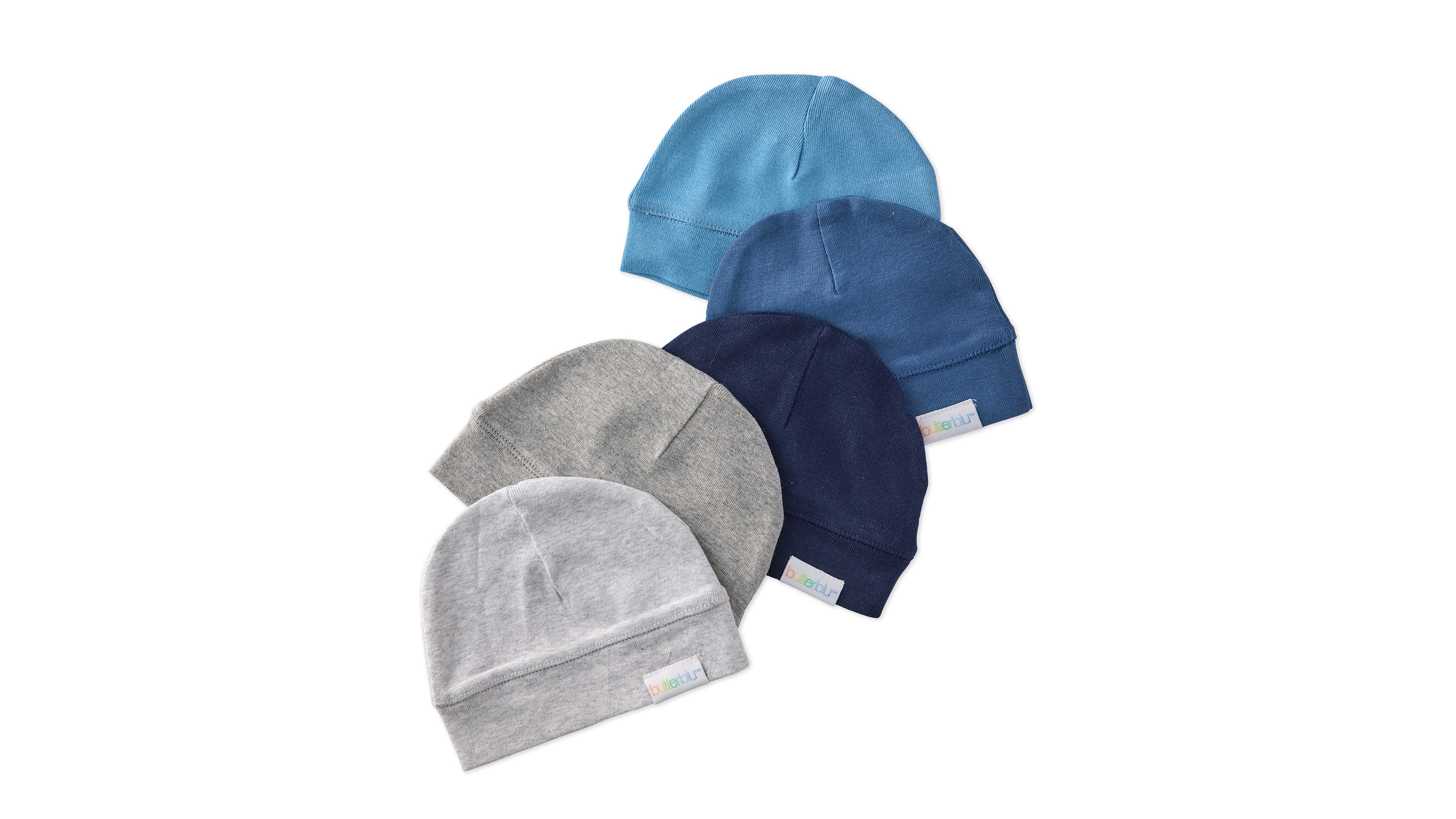 butterblu Baby Boys' or Girls' Beanie Hats, 5-Pack
