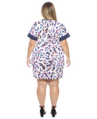 Plus Size Abstract T-Shirt Dress