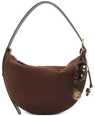 Simone Medium Suede Shoulder Handbag