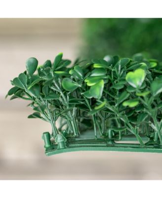 12 PCS 20" Artificial Boxwood Privacy Hedge Screen, Light