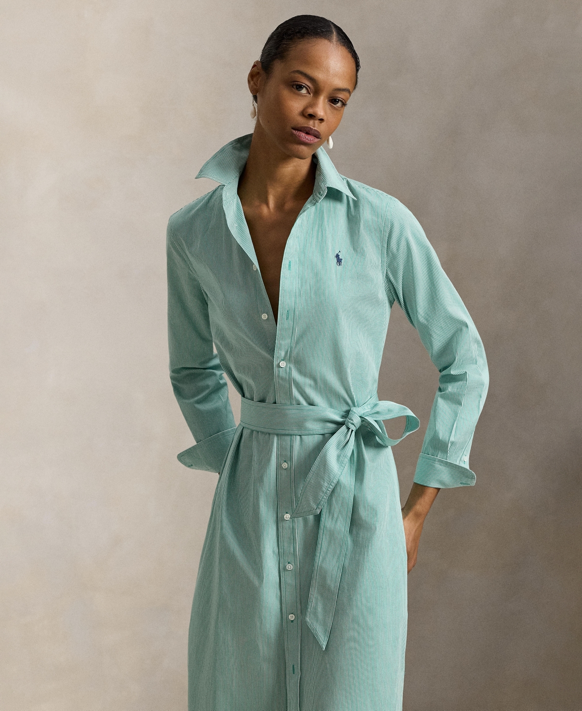 Polo Ralph Lauren Women's Long-Sleeve Collared Shirt Dress