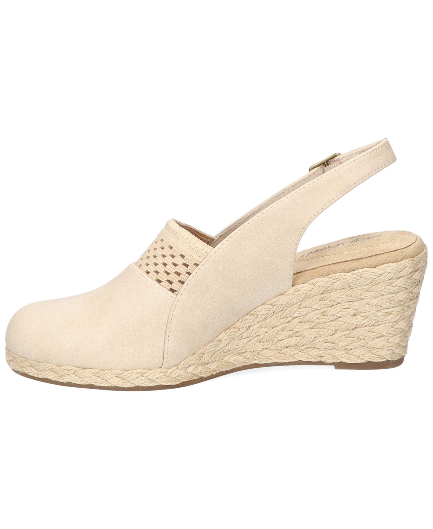 Женские сандалии Easy Street Aloha Espadrille Wedge, цвет: Костяной — фото 6