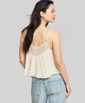 Women's Crochet-Trim Tank Top