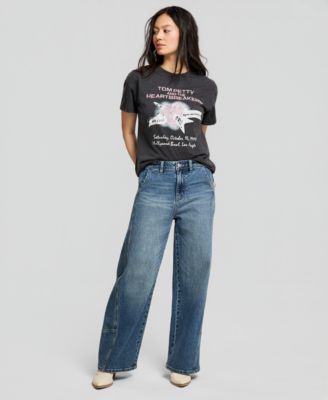 Women's Seamed Wide-Leg Jeans