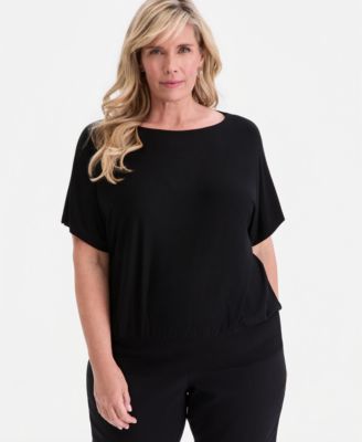 Plus Size Banded-Bottom T-Shirt