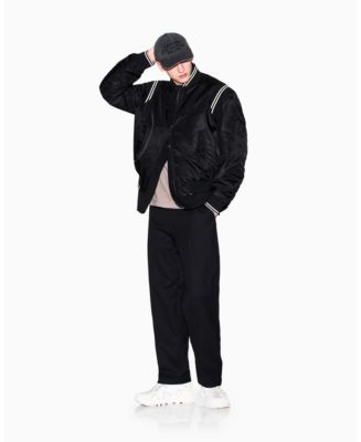 A|X Armani Exchange Men's Varsity Bomber with Back Graphic Jacket