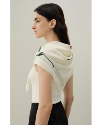 Women's Lily Print Silk Scarf