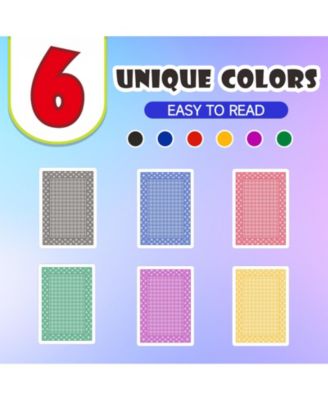 6-Deck Nertz Card Game Set, Multi-colored Playing Cards for Poker, Blackjack, Rummy, Go Fish, Bridge