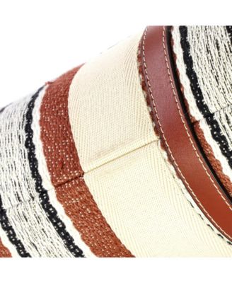 Large Woody Tote Striped Linen