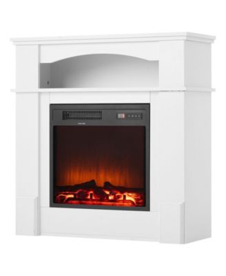 33" Freestanding Electric Fireplace Stove Heater with Mantel 1500W