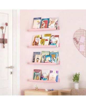 4 Pack Acrylic Wall Shelves - Space Saving, Durable, Easy Install