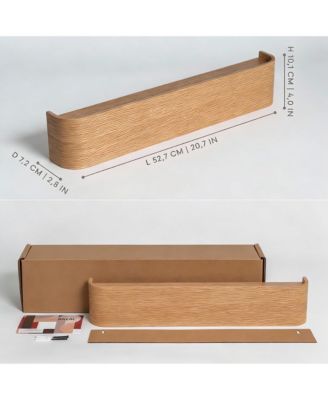 Modern Wall Coat Rack - 5 Hooks, Oak Veneer, Minimalist Design