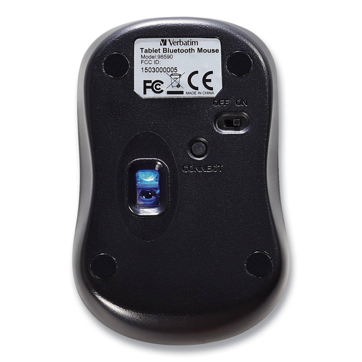 Verbatim 98590 2.4 Ghz Frequency/30 ft. Wireless Range Left/right Hand Use Bluetooth Wireless Tablet Multi-Trac Blue Led Mouse - Graphite