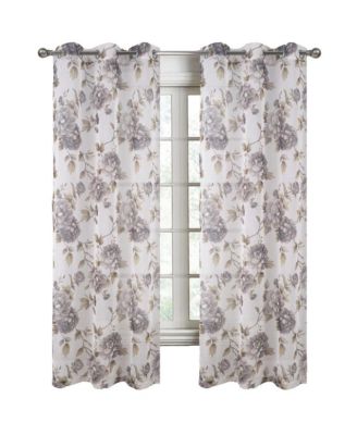 Ellie Doily Grommet Light Filtering Window Curtain Panel for Bedroom 54" x 84" Silver