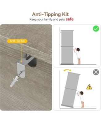 67" Tall Bathroom Storage Cabinet - Storage Cabinet with Shelf & Drawer Tower Storage Cabinet for Bathroom, Living Room