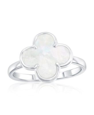 Sterling Silver, Mother of Pearl Clover Ring