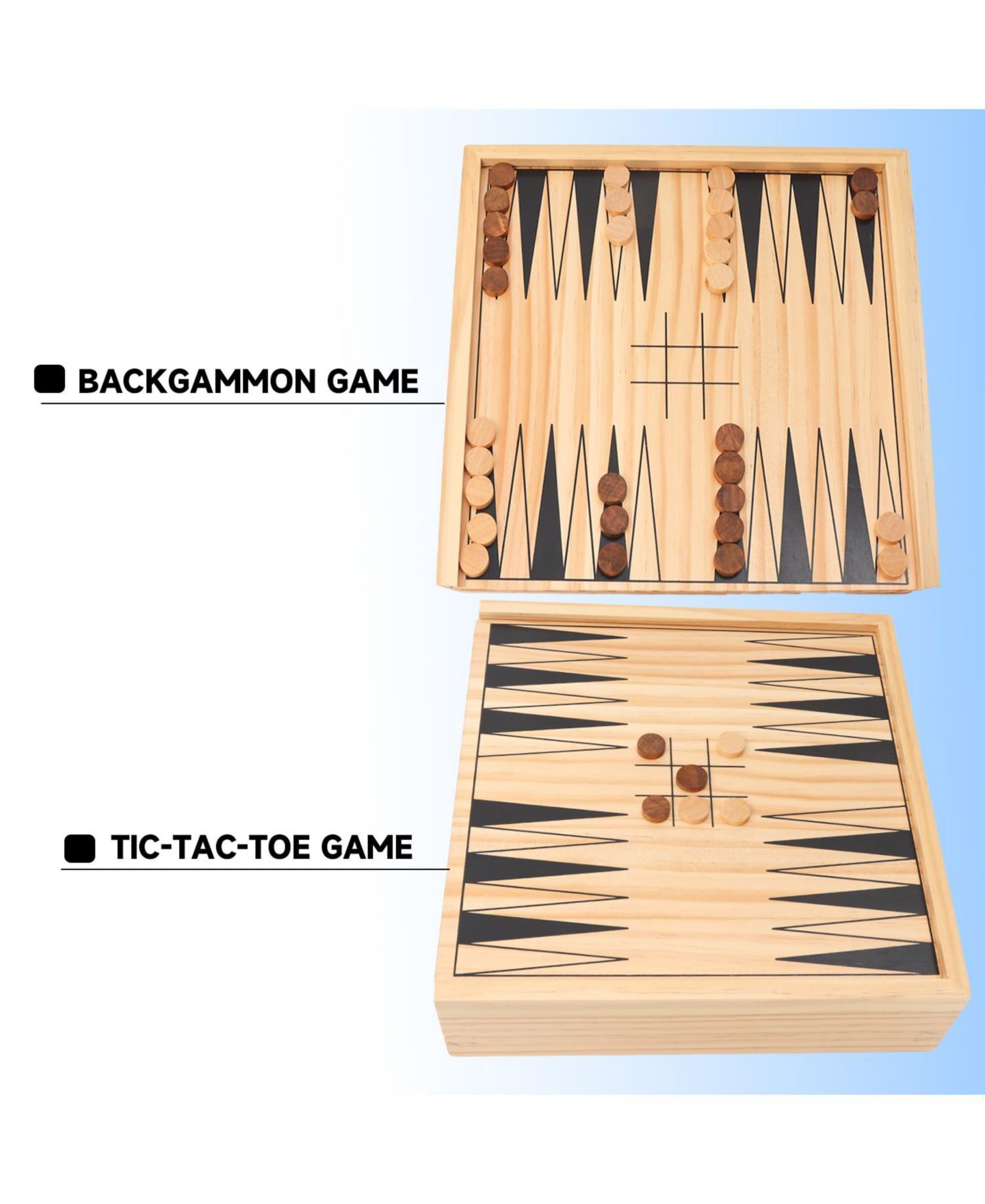 Детская настольная игра GSE Games & Sports Expert 9-in-1 Wooden Board Game, Ages 6+ — фото 4