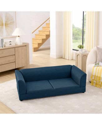 Oversized Pet Sofa for Medium/Large Dogs, Dark Blue, 56.5"26"17" - Backrest, Armrests, Soft Cushion