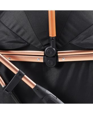 4-Wheel Dog Stroller with Brakes & Carrier, Holds 66lbs, for Small/Medium Dogs