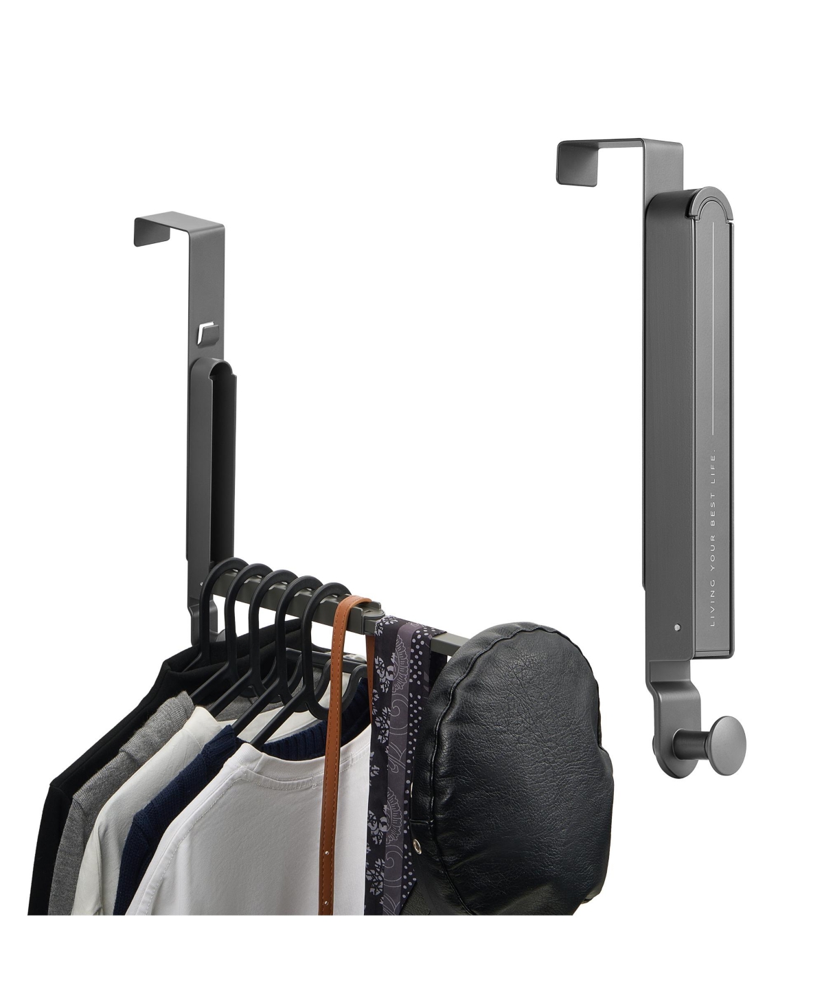 Sorbus Foldable Over Door Heavy-Duty Hanger - Space Saving Organizer, No Tool Assembly