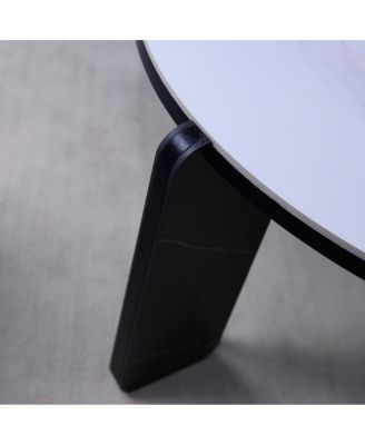  Set of 2 Round Nesting Coffee Tables with Sintered Stone Top