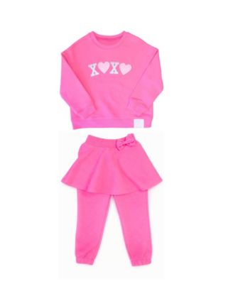 Toddler Girls XO Valentine's Day Skirted Sweatsuit