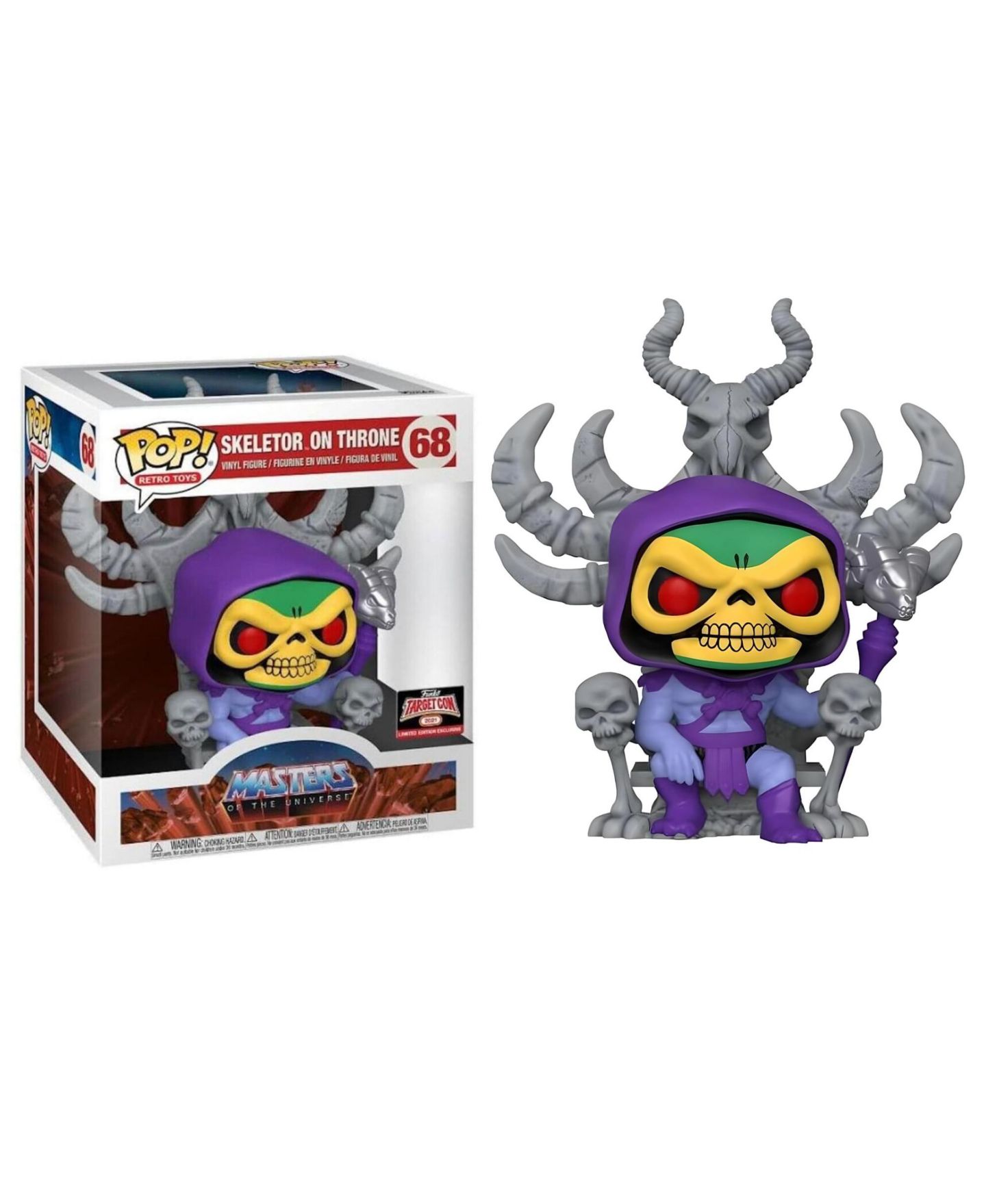 Детская фигурка Funko Pop! Masters of the Universe Skeletor on Throne 3.75" Action Figure, Ages 3+ — фото 1