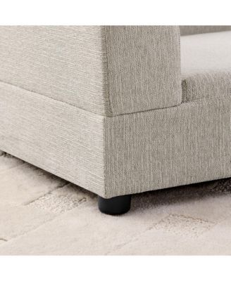 Oversized Pet Sofa for Medium/Large Dogs, Beige, 56.5"26"17" - Backrest, Armrests, Soft Cushion