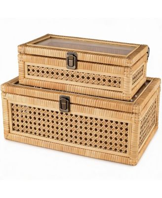 Natural Walnut Storage Box - Vintage Style, Airtight, Durable