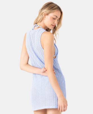 Women's Crochet Mini Cover-Up Dress