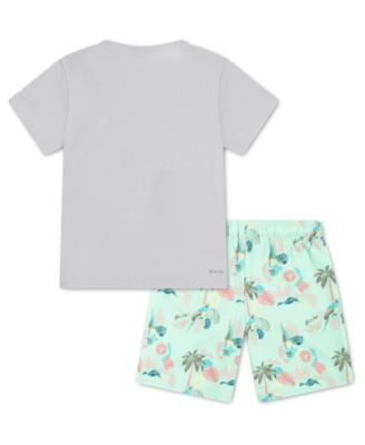 Boys' 4-7 Parrot-Dise Swim T-Shirt and Shorts, 2-Piece Set