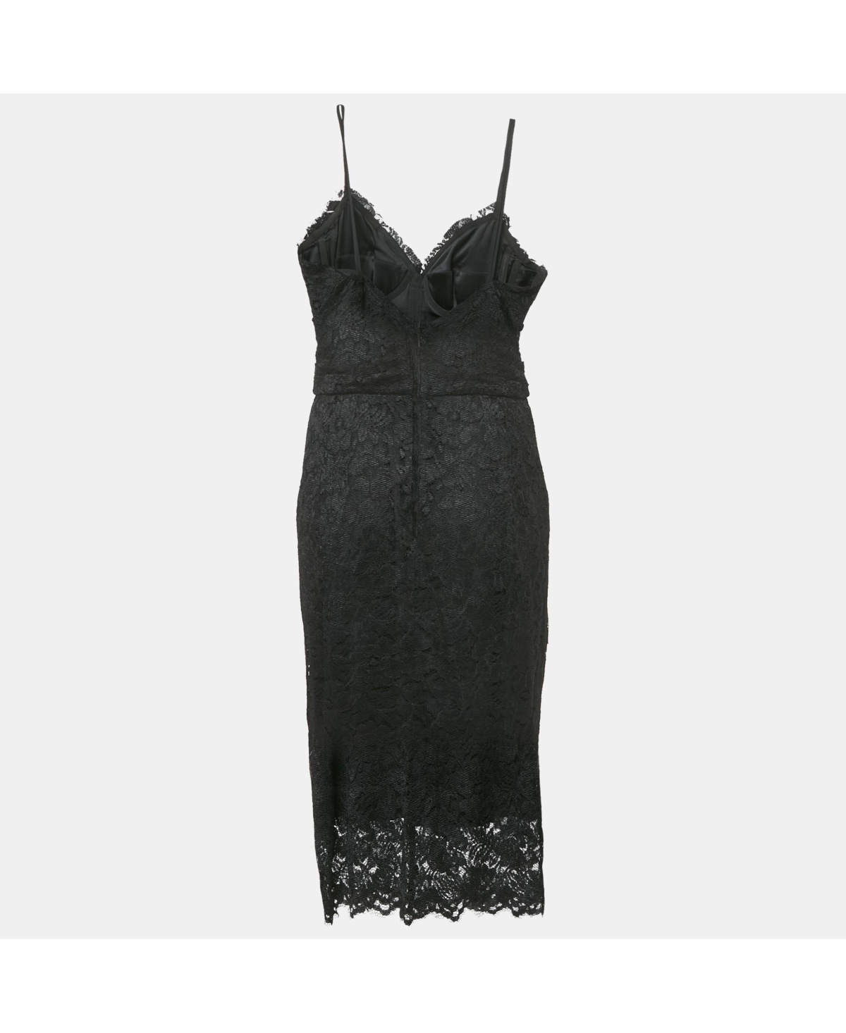 Pre-Owned Dolce & Gabbana Womens Lace Sleeveless Midi Dress