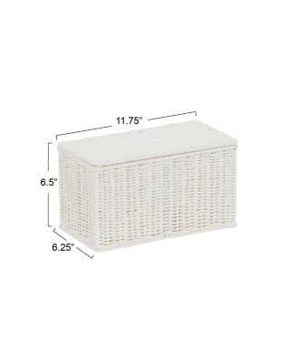 Small Wicker Basket with Lid, Multipurpose Storage Basket