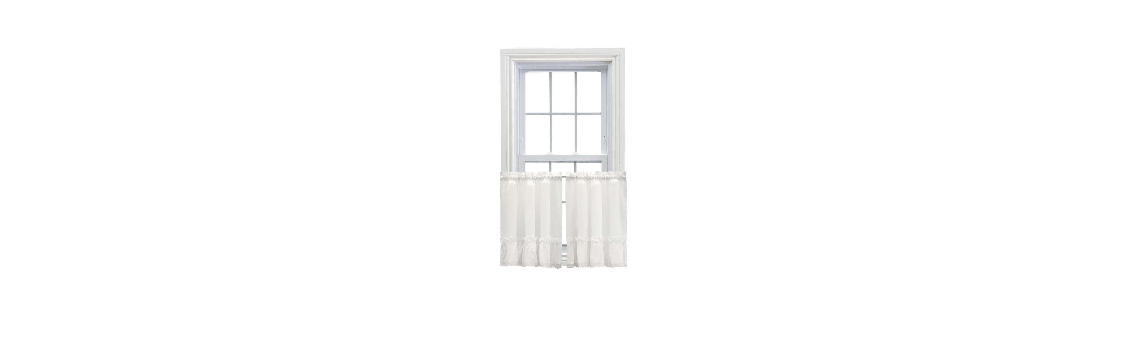 Ellis Curtain Madelyn Ruflled Victorian 1.5" Rod Pocket Window Curtain